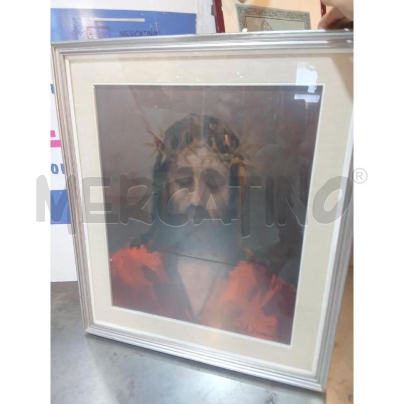 DIPINTO DEL DONNO NICODEMO  CRISTO 48X57(CORNICE 66X76) | Mercatino dell'Usato Busnago 1