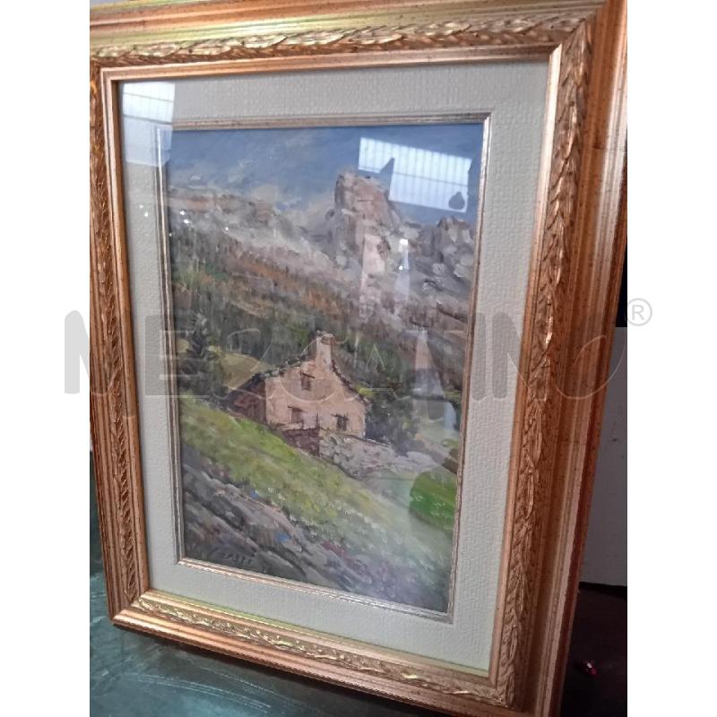 DIPINTO OLIO SU TAVOLA SILVIO CRESPI PRIMAVERA ALL'ALPE MAULONE  | Mercatino dell'Usato Busnago 2