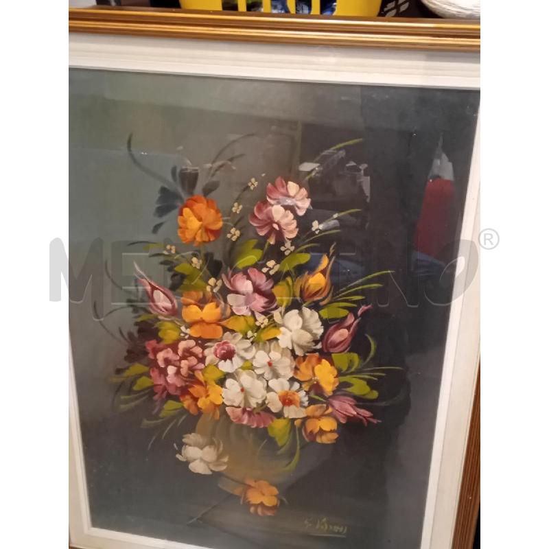 DIPINTO OLIO SU TELA S. VANNI FIORI MISURE 50X70 , INCORNICIATO | Mercatino dell'Usato Busnago 5