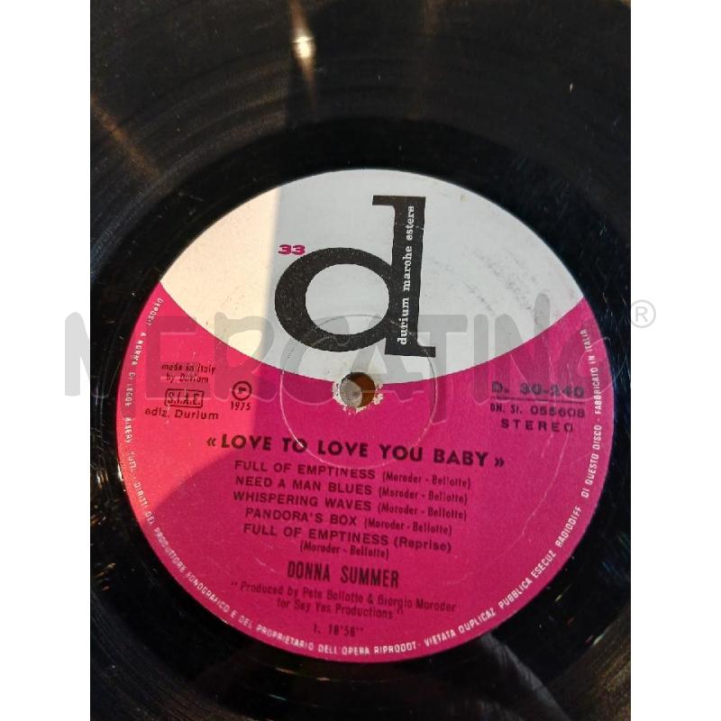 DONNA SUMMER  LOVE TO LOVE BABY (1975) | Mercatino dell'Usato Busnago 3