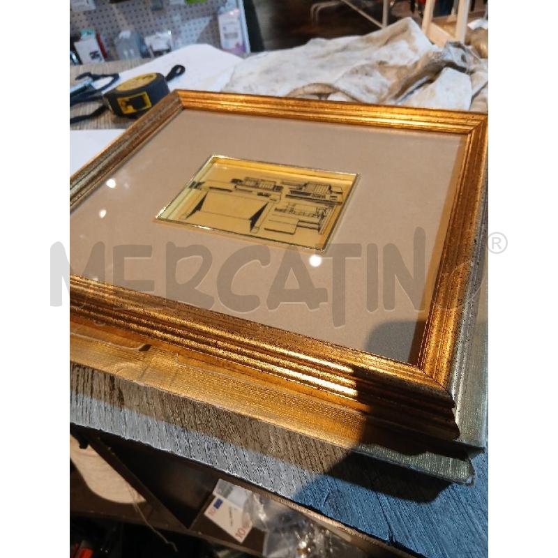 FOGLIA D'ORO  E LASTRA ARGENTO MISURA 12X8,5(CORNICE 30X26 | Mercatino dell'Usato Busnago 3