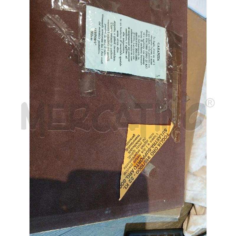 FOGLIA D'ORO  E LASTRA ARGENTO MISURA 12X8,5(CORNICE 30X26 | Mercatino dell'Usato Busnago 4