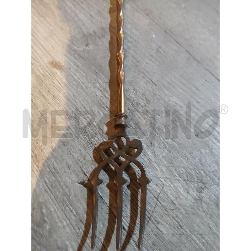 FORCHETTONE IN OTTONE ANTICO CM 50 | Mercatino dell'Usato Busnago 3