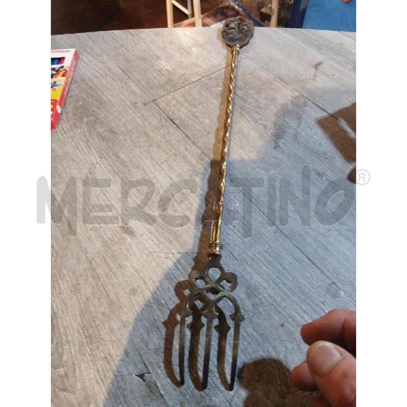 FORCHETTONE IN OTTONE ANTICO CM 50 | Mercatino dell'Usato Busnago 5