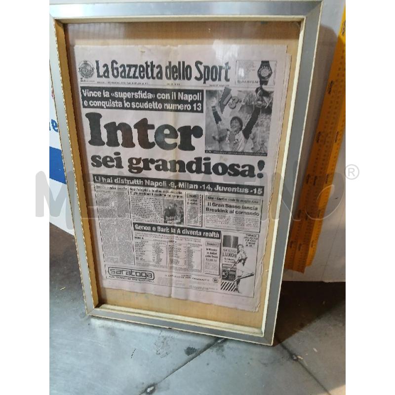 GIORNALE GAZZETTA DELLO SPORT 29 MAGGIO 1989 INTER GRANDIOSA | Mercatino dell'Usato Busnago 1