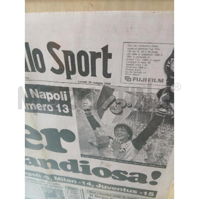 GIORNALE GAZZETTA DELLO SPORT 29 MAGGIO 1989 INTER GRANDIOSA | Mercatino dell'Usato Busnago 3