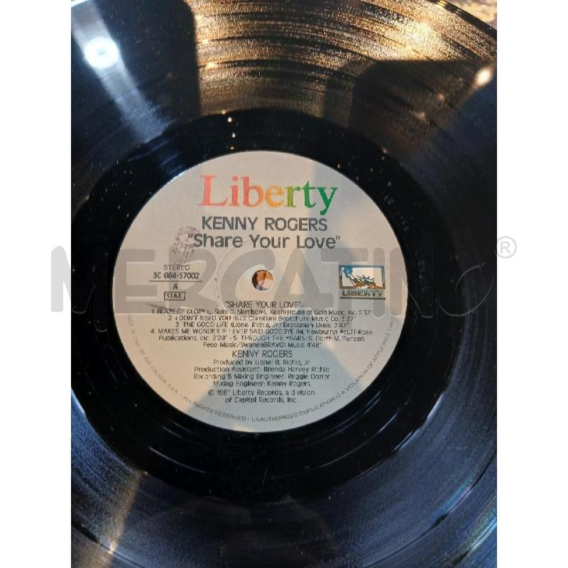 KENNY ROGERS SHARE YOYR LOVE 1981 | Mercatino dell'Usato Busnago 2