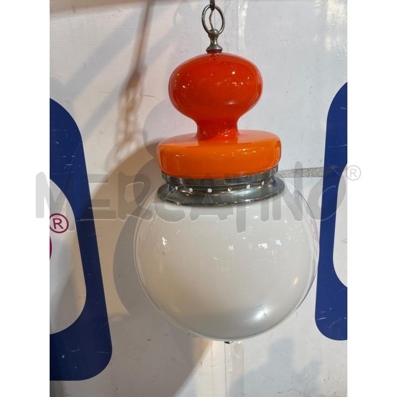 LAMPADARIO ANNI 60 STILE ITALIANO ARANCIONE | Mercatino dell'Usato Busnago 1