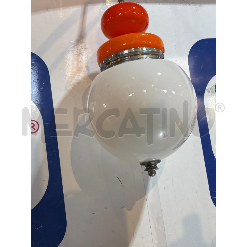 LAMPADARIO ANNI 60 STILE ITALIANO ARANCIONE | Mercatino dell'Usato Busnago 2
