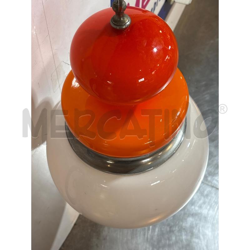 LAMPADARIO ANNI 60 STILE ITALIANO ARANCIONE | Mercatino dell'Usato Busnago 3