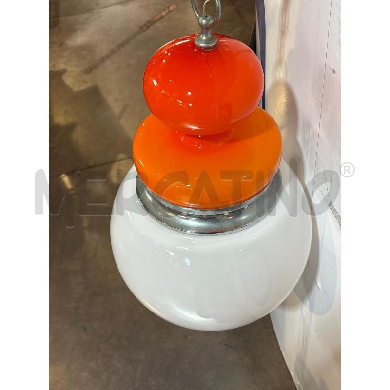 LAMPADARIO ANNI 60 STILE ITALIANO ARANCIONE | Mercatino dell'Usato Busnago 4