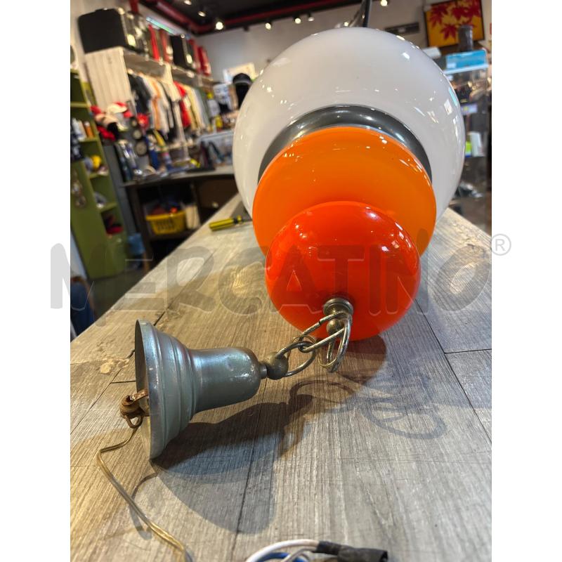 LAMPADARIO ANNI 60 STILE ITALIANO ARANCIONE | Mercatino dell'Usato Busnago 5