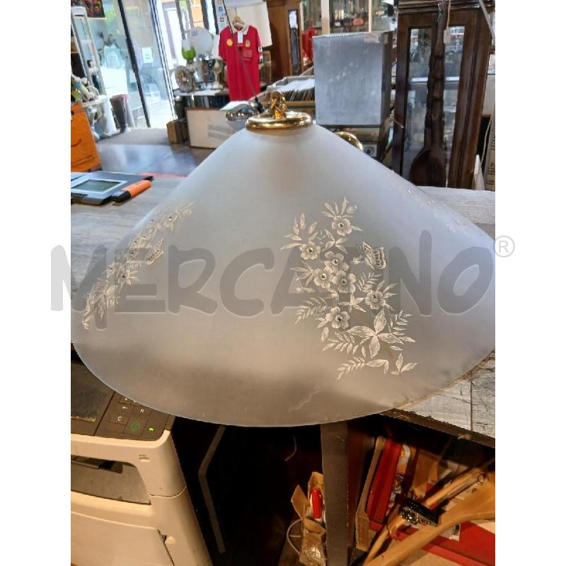 LAMPADARIO IN VETRO CON DECORAZIONI DIAMETRO 60 | Mercatino dell'Usato Busnago 1