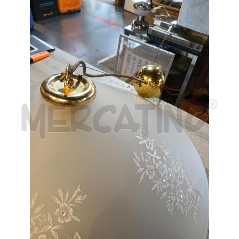 LAMPADARIO IN VETRO CON DECORAZIONI DIAMETRO 60 | Mercatino dell'Usato Busnago 3