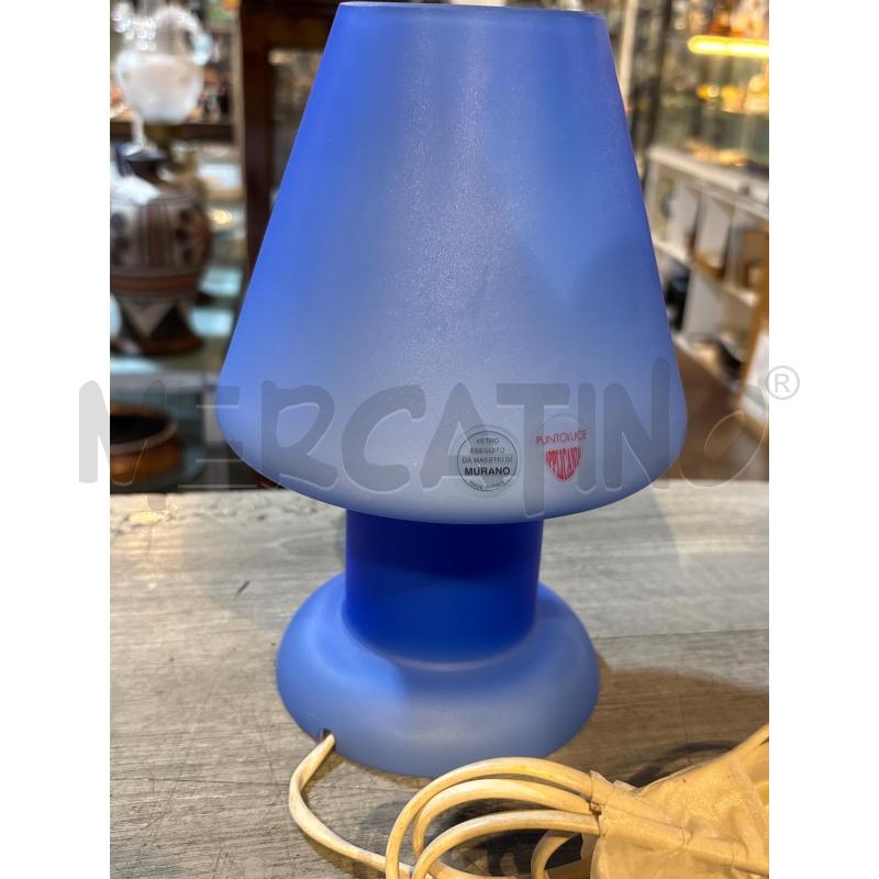 LAMPADA A FUNGO BLU VETRO DI MURANO PUNTO LUCE | Mercatino dell'Usato Busnago 1