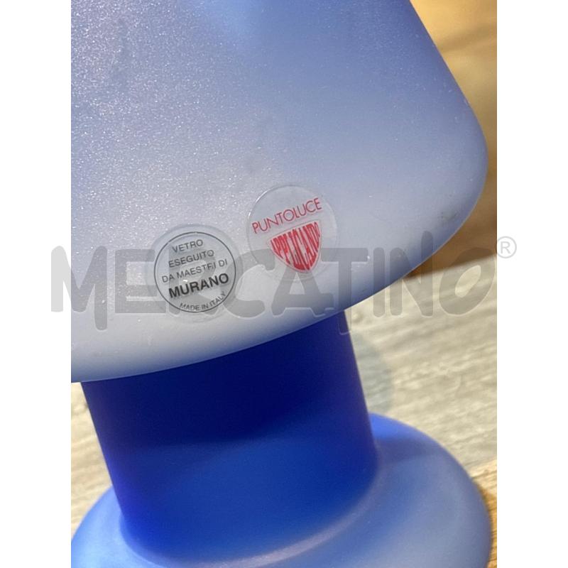 LAMPADA A FUNGO BLU VETRO DI MURANO PUNTO LUCE | Mercatino dell'Usato Busnago 2