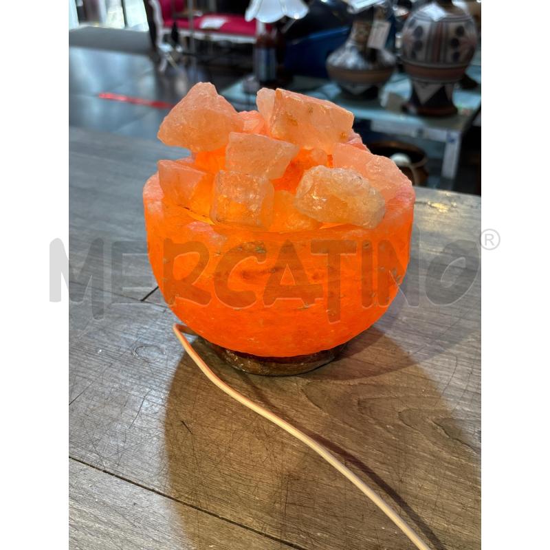 LAMPADA DI SALE ARANCIONE CON PIETRINE | Mercatino dell'Usato Busnago 3