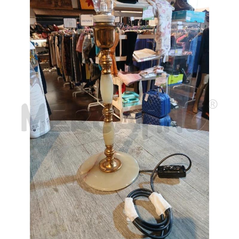 LAMPADA ONICE E OTTONE (NO PARALUME) ALTEZZA 33CM | Mercatino dell'Usato Busnago 1
