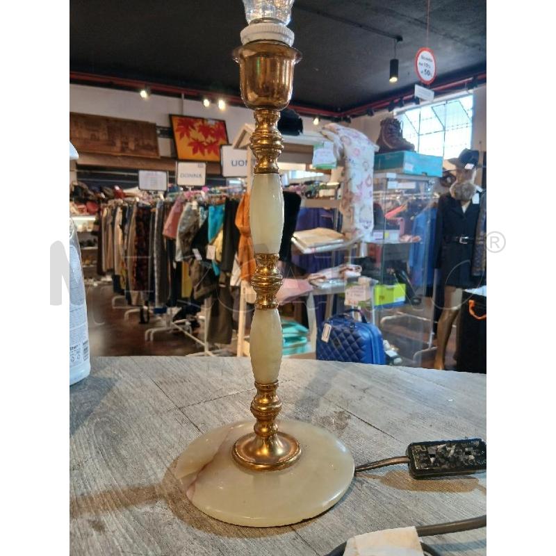 LAMPADA ONICE E OTTONE (NO PARALUME) ALTEZZA 33CM | Mercatino dell'Usato Busnago 4