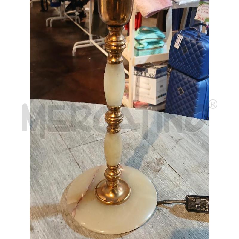 LAMPADA ONICE E OTTONE (NO PARALUME) ALTEZZA 33CM | Mercatino dell'Usato Busnago 5
