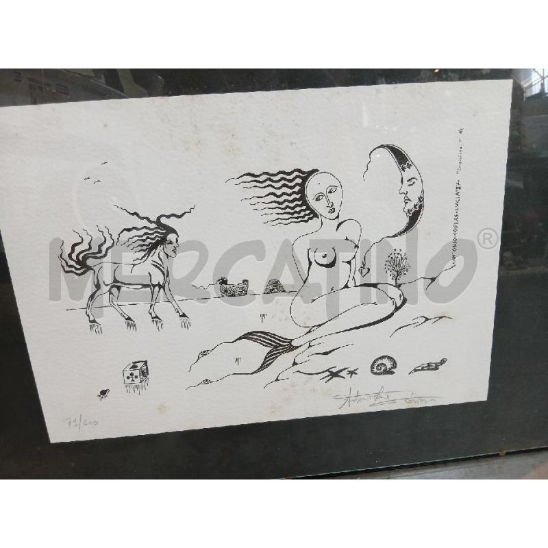 LITOGRAFIA ANTONIO COSTAS LUCIA 87 .CONFUSIONE MISURE 35X50(CORNICE 50X70) | Mercatino dell'Usato Busnago 2