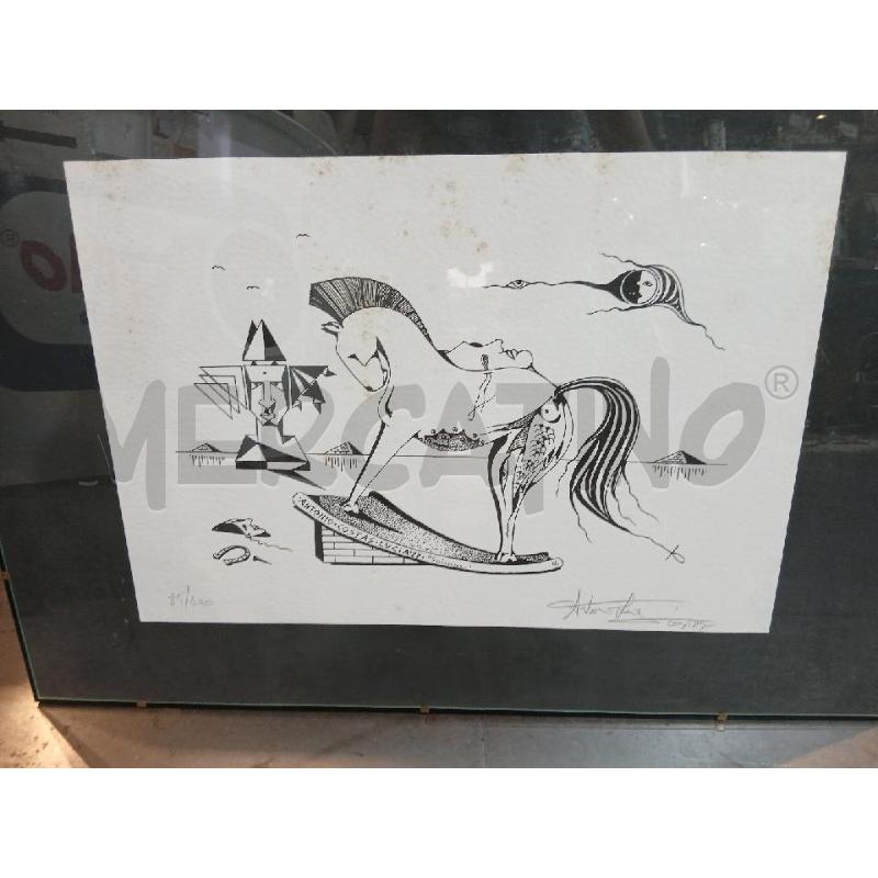 LITOGRAFIA ANTONIO COSTAS LUCIA MISURE 35X50(CORNICE 70X50) | Mercatino dell'Usato Busnago 1