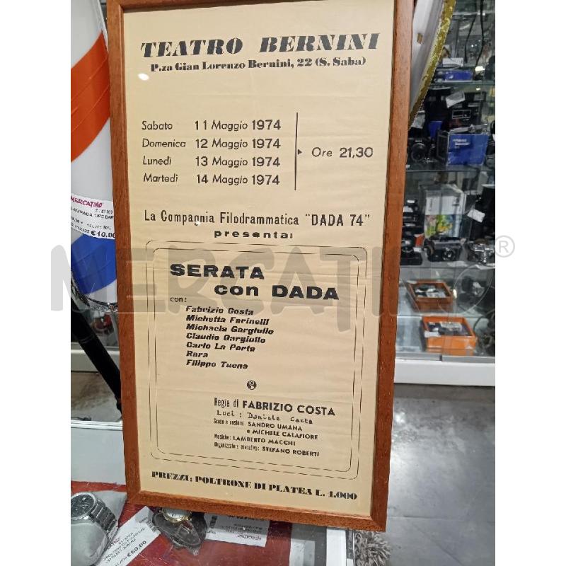 LOCANDINA TEATRO BERNINI INORNICIATA 26X38 | Mercatino dell'Usato Busnago 1