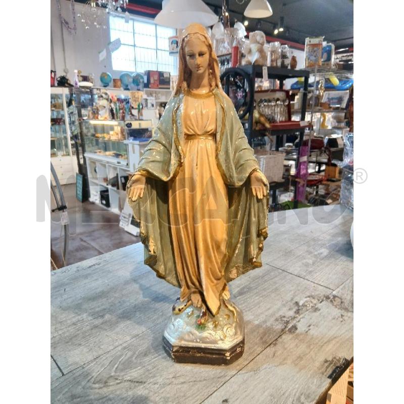 MADONNA IN GESSO VERNICIATA ALTEZZA 42 CM | Mercatino dell'Usato Busnago 1