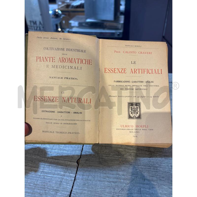 MANUALE LE ESSENZE ARTIFICIALI PROF. C.CRAVERI 1914 | Mercatino dell'Usato Busnago 2
