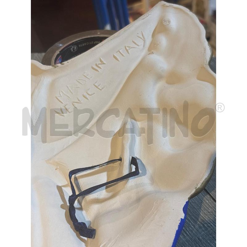 MASCHERA IN CERAMICA VENEZIANA BLU BIANCA E ORO | Mercatino dell'Usato Busnago 3