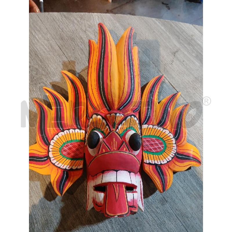 MASCHERA LEGNO DELLO SRI LANKA GINI RAKSHA  | Mercatino dell'Usato Busnago 1