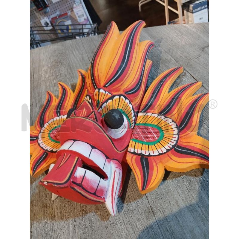 MASCHERA LEGNO DELLO SRI LANKA GINI RAKSHA  | Mercatino dell'Usato Busnago 2