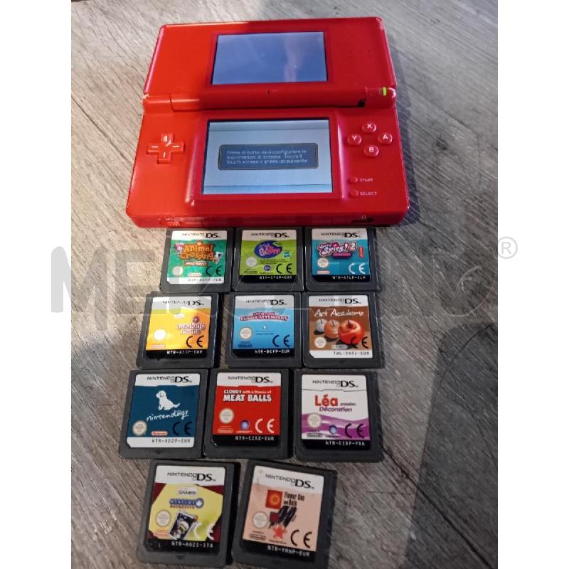 NINTENDO DS LITE ROSSO PIU 10 GIOCHI | Mercatino dell'Usato Busnago 1