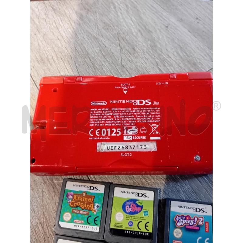 NINTENDO DS LITE ROSSO PIU 10 GIOCHI | Mercatino dell'Usato Busnago 3