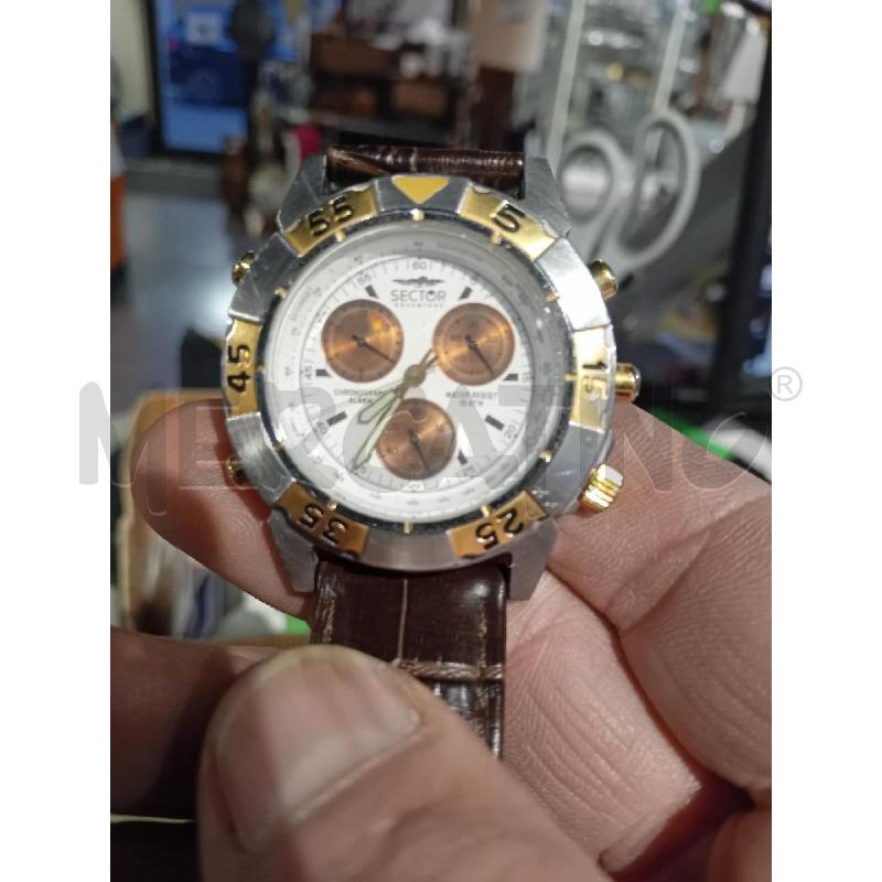 OROLOGIO DA POLSO SECTOR CINTURINO MARRONE PELLE | Mercatino dell'Usato Busnago 1