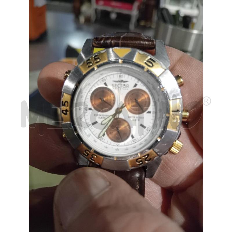OROLOGIO DA POLSO SECTOR CINTURINO MARRONE PELLE | Mercatino dell'Usato Busnago 2