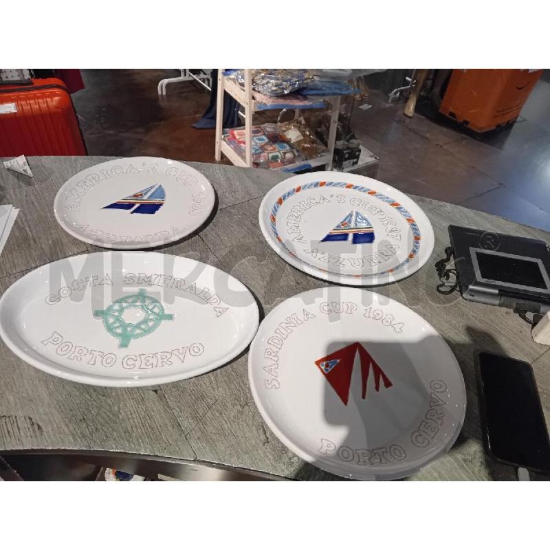 PIATTI DA COLLEZIONE PZ. 4 SARDINIA CUP ANNI 80 | Mercatino dell'Usato Busnago 1