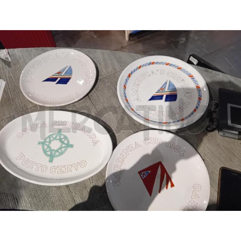 PIATTI DA COLLEZIONE PZ. 4 SARDINIA CUP ANNI 80 | Mercatino dell'Usato Busnago 2