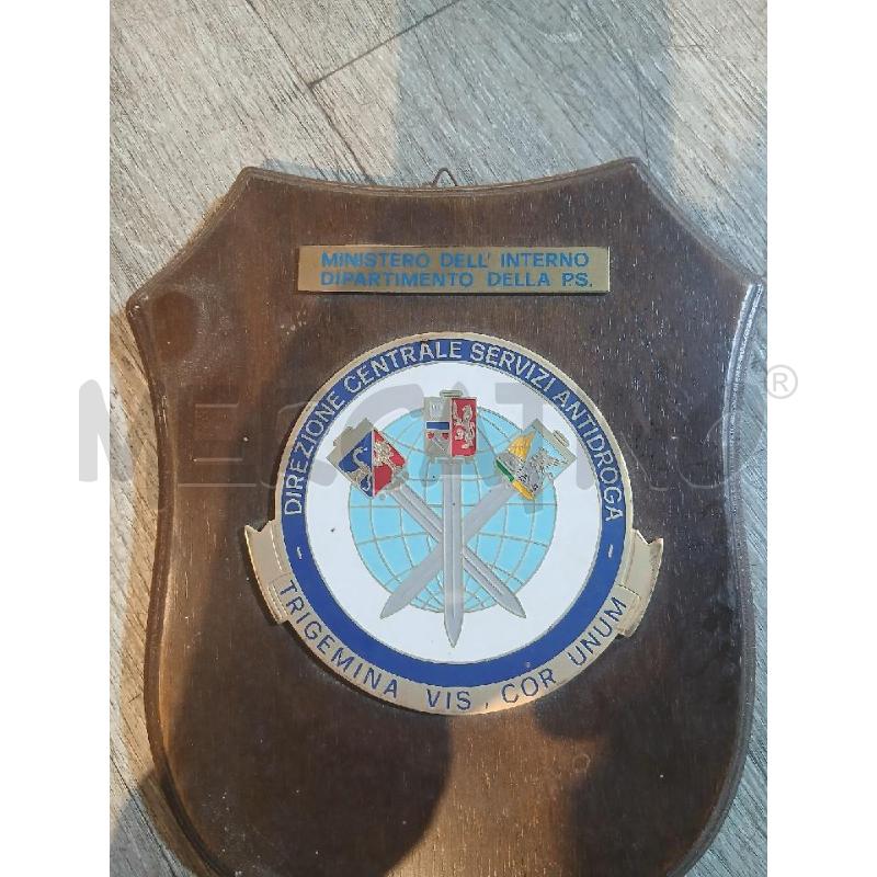 PLACCA CREST DIREZIONE CENTRALE SERVIZI ANTIDROGA | Mercatino dell'Usato Busnago 1