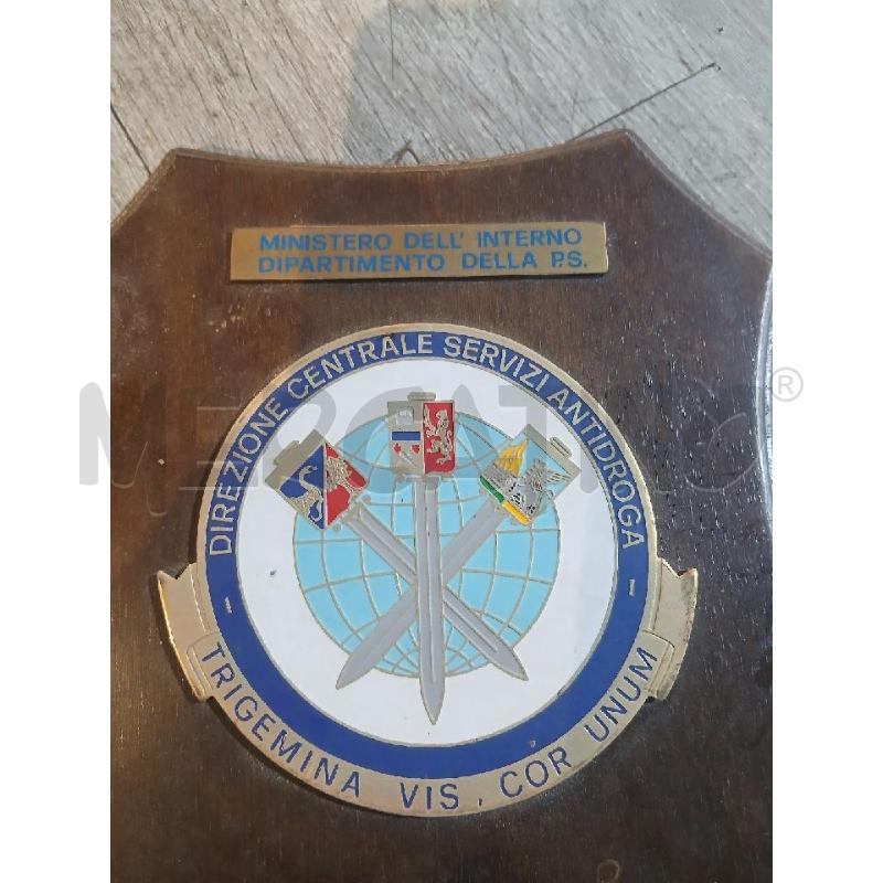 PLACCA CREST DIREZIONE CENTRALE SERVIZI ANTIDROGA | Mercatino dell'Usato Busnago 3