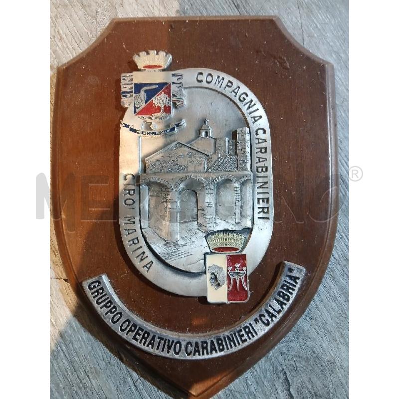 PLACCA CREST GRUPPO OPERATIVO CARABINIERI CALABRIA | Mercatino dell'Usato Busnago 1