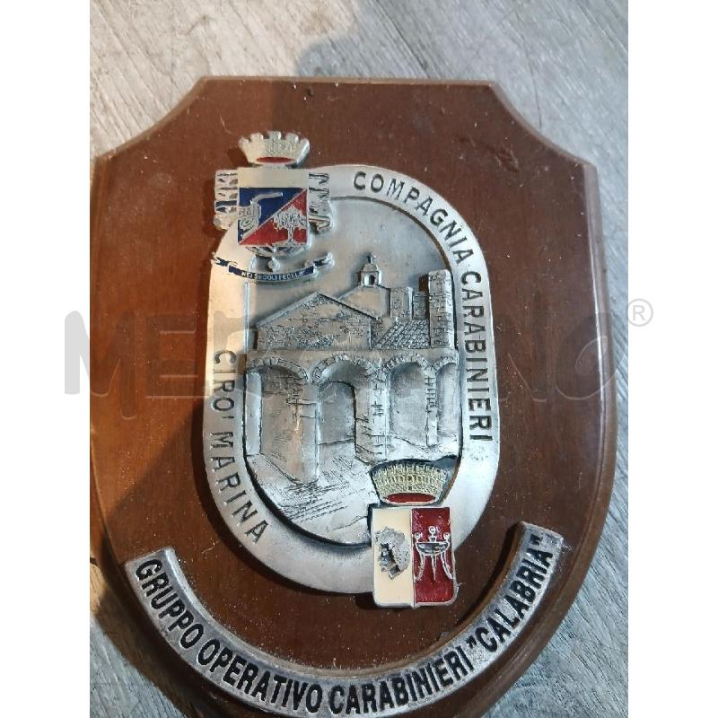 PLACCA CREST GRUPPO OPERATIVO CARABINIERI CALABRIA | Mercatino dell'Usato Busnago 2