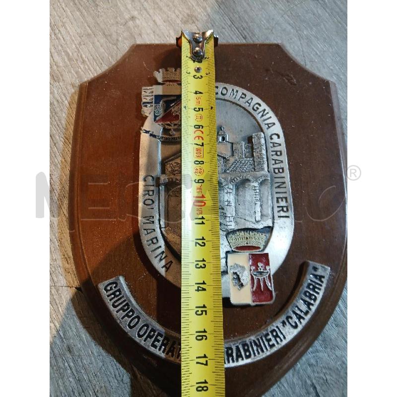 PLACCA CREST GRUPPO OPERATIVO CARABINIERI CALABRIA | Mercatino dell'Usato Busnago 3