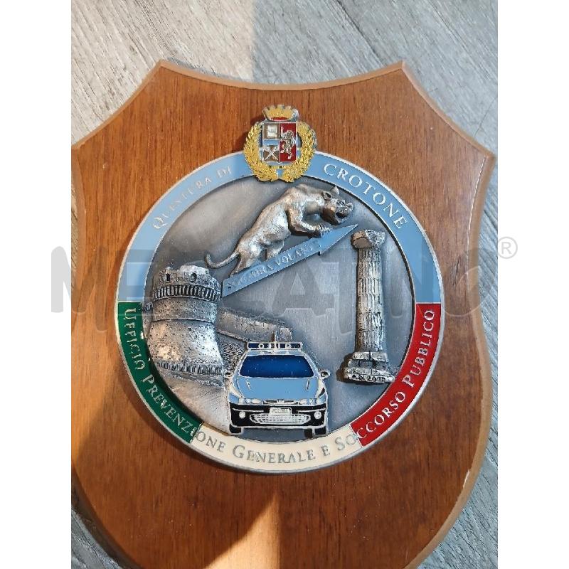 PLACCA CREST QUESTURA DI CROTONE SQUADRA VOLANTI | Mercatino dell'Usato Busnago 1