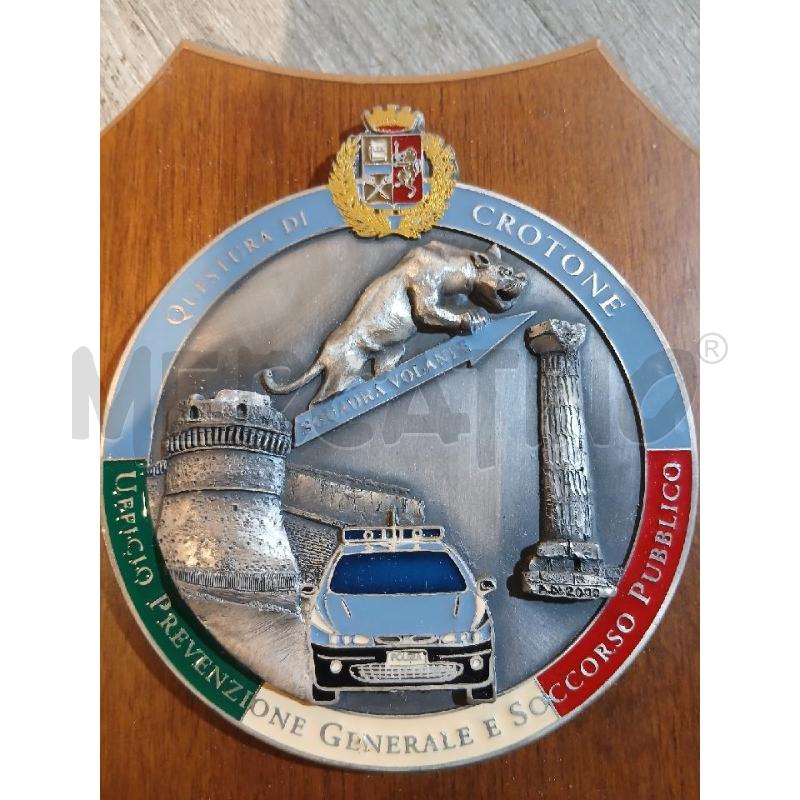 PLACCA CREST QUESTURA DI CROTONE SQUADRA VOLANTI | Mercatino dell'Usato Busnago 3