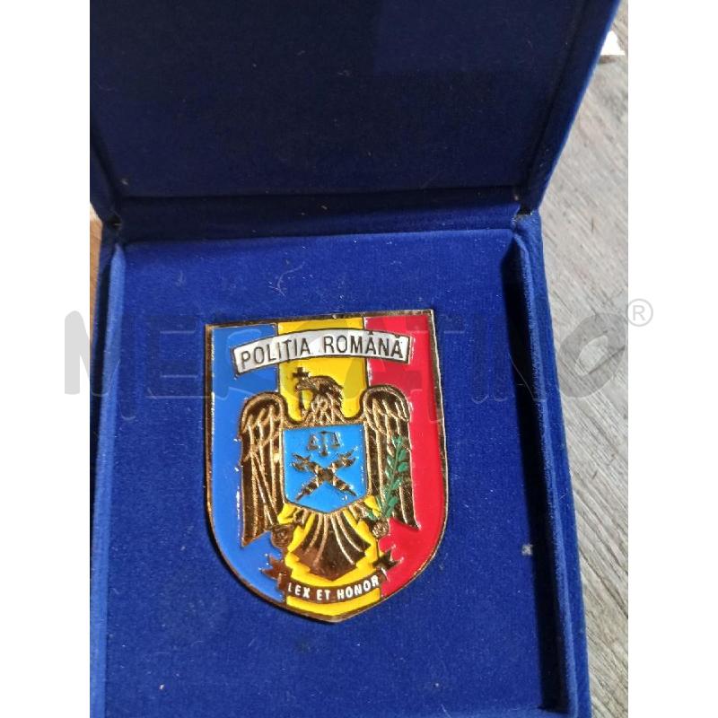 PLACCA IN METALLO POLITIA ROMANA CON SCATOLA | Mercatino dell'Usato Busnago 3