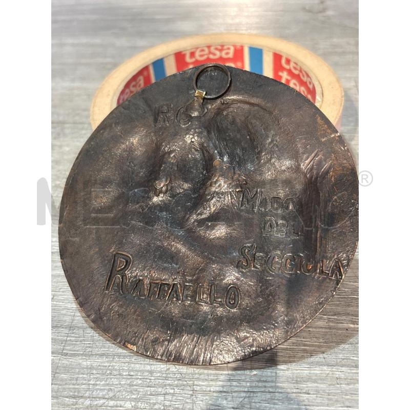 PLACCA ROTONDA IN BRONZO MADONNA DELLA SEGGIOLA | Mercatino dell'Usato Busnago 2
