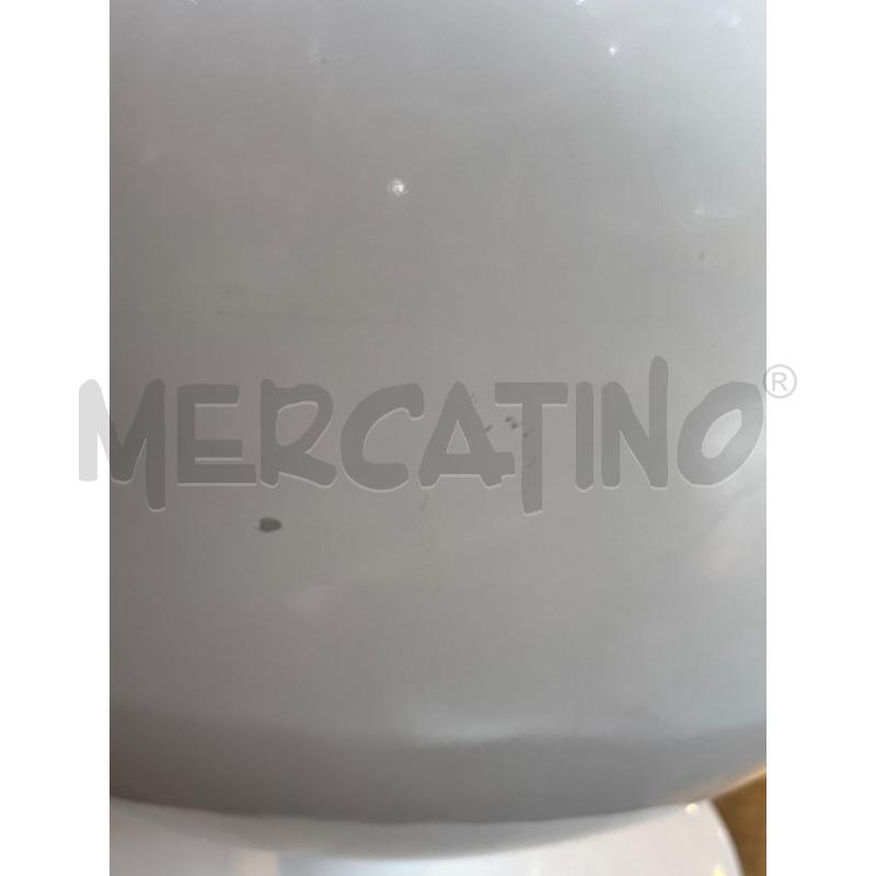 POLTRONA BALL CHAIR BIANCA INTERNO ROSSO GIREVOLE | Mercatino dell'Usato Busnago 4