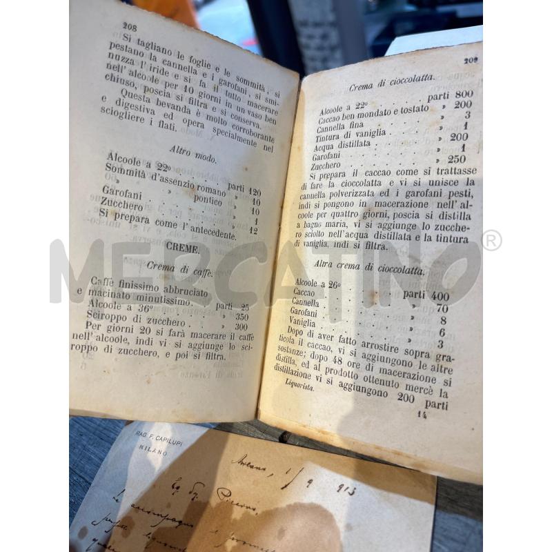 PREFETTO LIQUORISTA NUOVISSIMO MANUALE TEORICO PRATICO ED ECONOMICO DEL LIQUORISTA 1861 | Mercatino dell'Usato Busnago 3