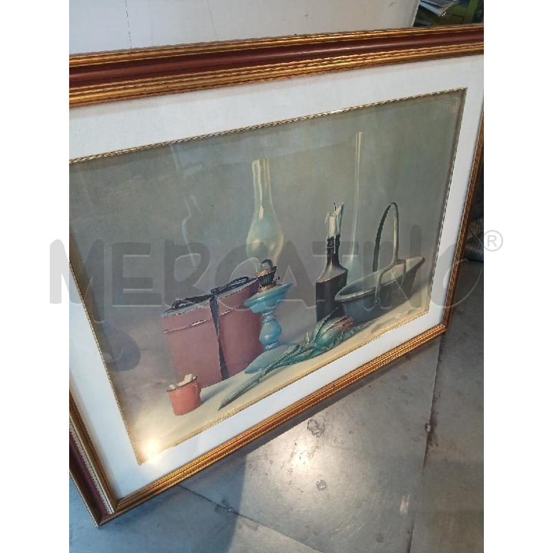 QUADRO PROFERIO GROSSI NATURA MORTA CANDELA LAMPADE  | Mercatino dell'Usato Busnago 2